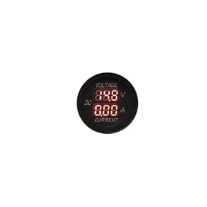4 CONNECT Voltmeter med Amperemåler, vanntett,12-24V