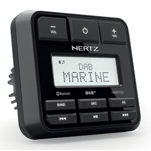Hertz HMR15D Marine DAB+ radio m/bt 100% vanntett front IP66, 4 x 50W